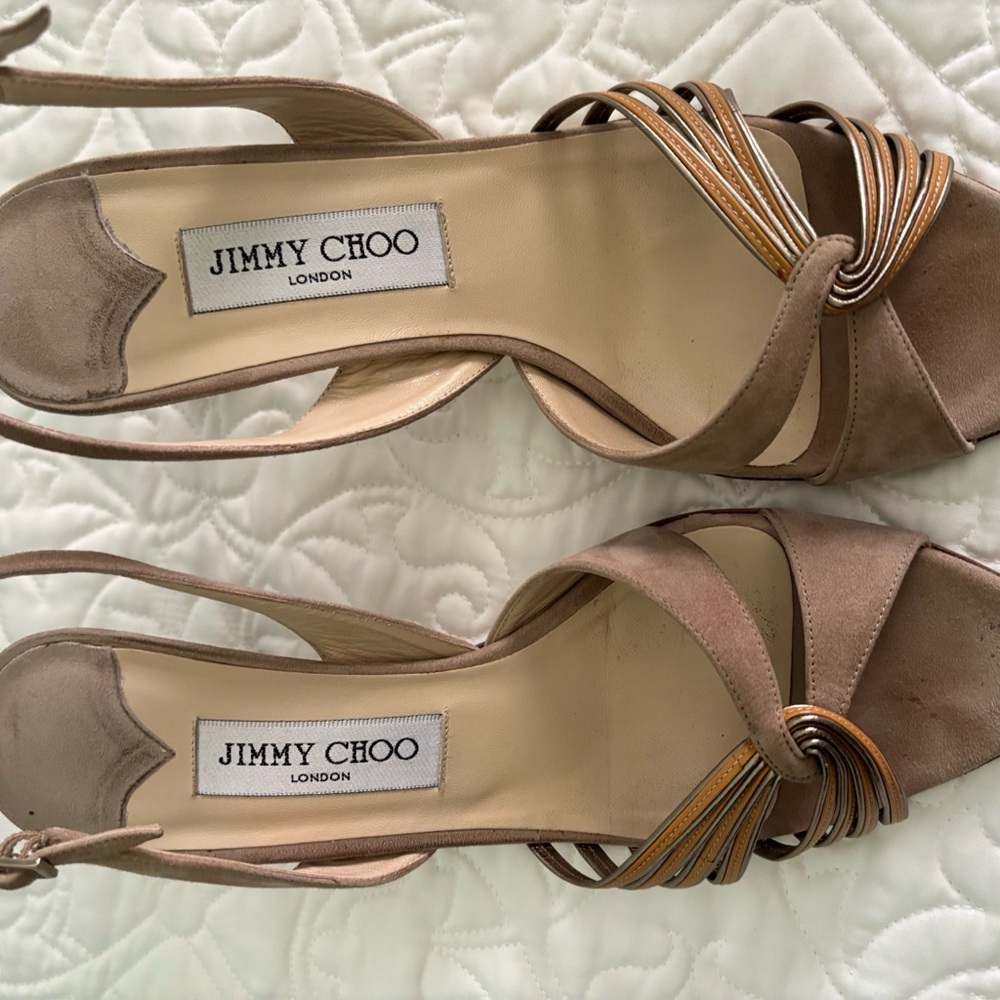 Jimmy Choo Tan Stiletto Heels
